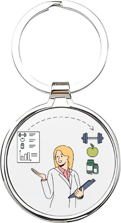 Akyol - s' werelds beste diëtiste Sleutelhanger - Werk - de beste dietiste - dietist - voedingsdeskundige - dieet - deskundige - hulp bij gezond eten- voeding - gezondheidstherapeut - 4 x 7,5 CM