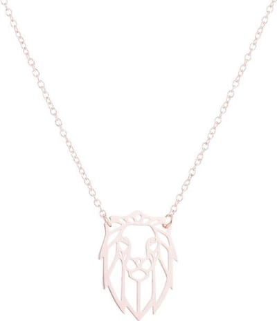 24/7 Jewelry Collection Origami Leeuw Ketting - Rosé Goudkleurig