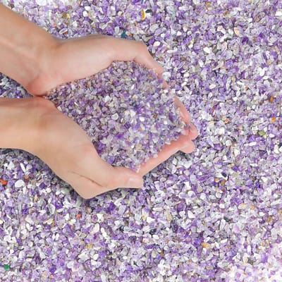 Decoratieve Grind voor Planten en Tuin - Matte Getrommelde Chips in Gemengde Kleur, Geplette Kristallen voor DIY Projecten