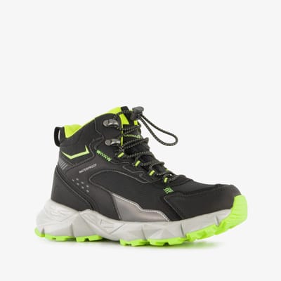 Mountain Peak hoge jongens wandelschoenen cat. A B zwart groen - Maat 28 - Uitneembare zool