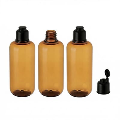 Allecto - Lege Refill Plastic Knijpflessen - Cosmetische Container - 300ml - Zwart - Essentiële Olie - Perfect voor DIY - Pack van 3
