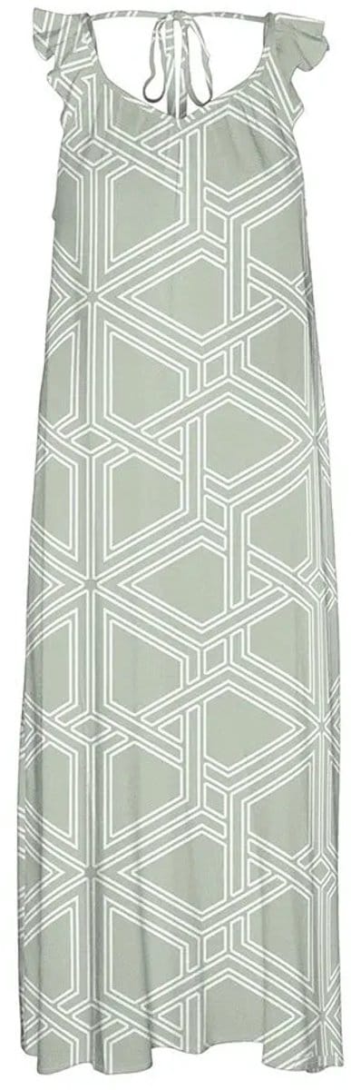 Vero Moda Easy Joy Frill Lange Jurk Zonder Mouwen Groen S Vrouw