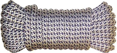 Luxe landvast U-rope 14mmx14m - Wit/Navy