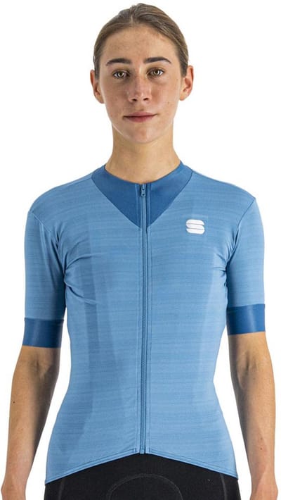 Sportful Fietsshirt Korte Mouwen Blauw Dames - Kelly W Short Sleeve Jersey Berry Blue-M
