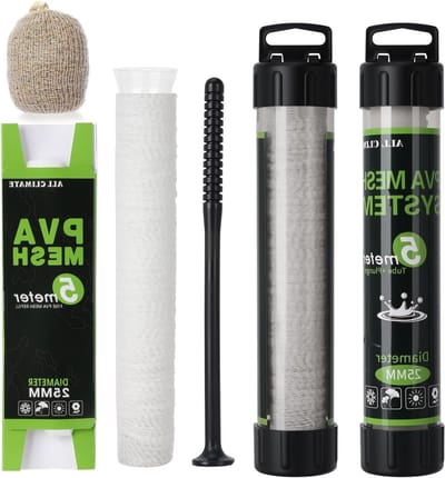 10 meter PVA net voor vissen, 25 mm breed, snel oplosbare zak, karperaccessoires voor boilies en aasvoeding