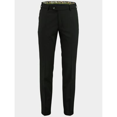 Meyer Broek Bonn Modern Fine Gabardine Bistretch Wool Blend Zwart / male