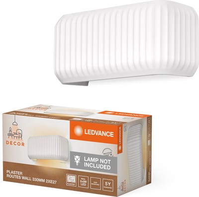 LEDVANCE Decor Plaster Routes Wandlamp 330 2XE27 Wit