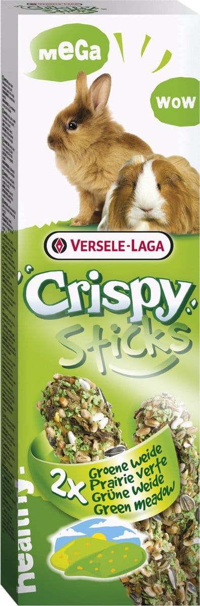 Versele-Laga Crispy Mega Sticks Konijn&Cavia Weide Kruiden - Konijnensnack - 2x70 g
