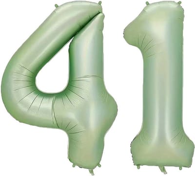 Cijfer Ballonnen Ballon Cijfer 41 Verjaardag Versiering Feest Helium Ballonnen Cijferballon Folieballon Groen Xl Formaat