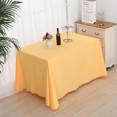 Tafelkleed Effen Kleur Rechthoekige Tafelkleden Bruiloft Elegant Conferentie Hotel Tafelkleed Tentoonstelling Evenement Banket Tafelkleed 120x120cm geel