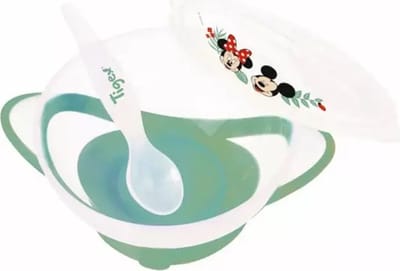 Tigex kinderkom Met Lepel - Disney Mickey Mouse En Minnie Mouse - +6m Blauw