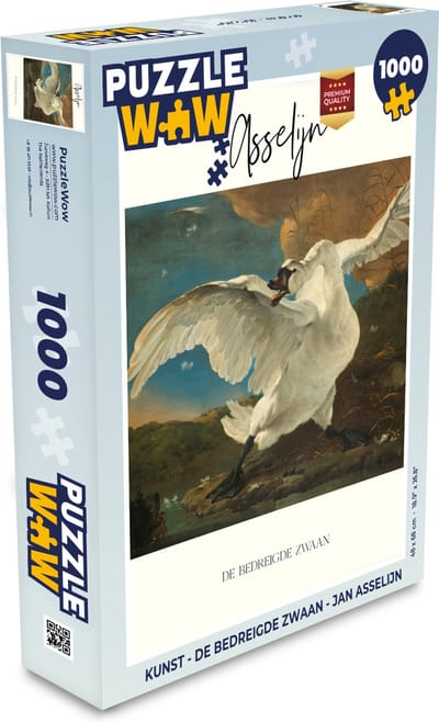 Puzzel Kunst - De bedreigde zwaan - Jan Asselijn - Legpuzzel - Puzzel 1000 stukjes volwassenen