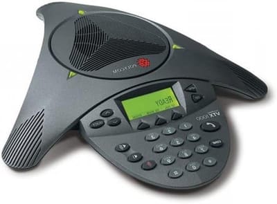 Conferentietelefoon - Vergadertelefoon - Zakelijke Communicatie - Drie Ruisonderdrukkende Microfoons - 356 x 272 x 163 cm - Zwart