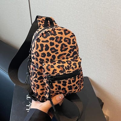 Nouveau Petit Sac pour Femmes Imprimé Léopard Sac à Bandoulière Petit Sac à Épaule Mini Sac à Épaule Sac à Main Imprimé pour Femmes brown
