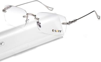 Frameloze Leesbril voor Vrouwen en Mannen | Blauwlichtfilter | HD-glazen | Verstelbare Neuspads | Lichtgewicht Metaal | 1.0+ tot 4.0