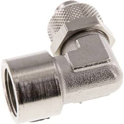 12x10 & G3/8'' Vernikkeld Messing L-Opsteekkoppeling Binnendraad [2 Stuks]