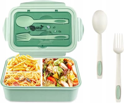 Milieuvriendelijke Lunchbox van Siliconen met Bestek - 1.4L