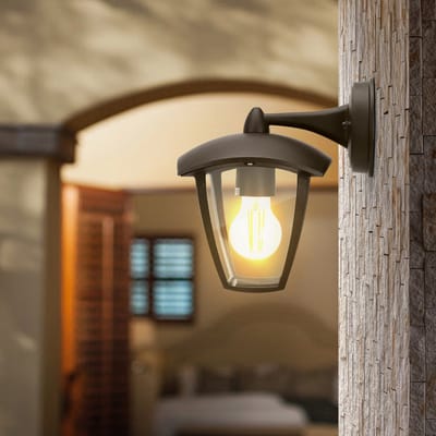 Aigostar 13UVC Wandlamp - Industrieel Buitenlamp - E27 fitting - IP44 - Zonder Lichtbron - Zwart