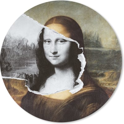 Muismat rond 20x20 cm - Mousepad Mona Lisa - Da Vinci - Oude Meesters - Ronde muismatten