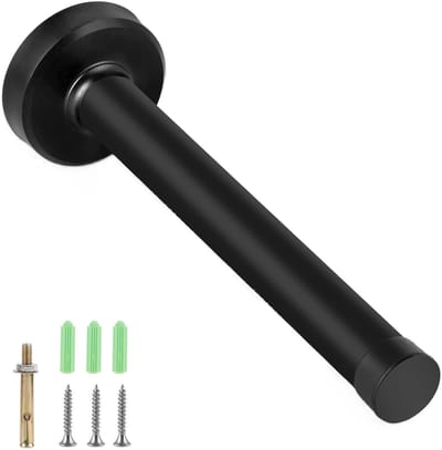 Allecto - Deurstopper - Wandmontage - Stijlvol en Functioneel - Zwart - Stalen Deurstopper - Bescherming voor Wanden en Deuren - Modern Design
