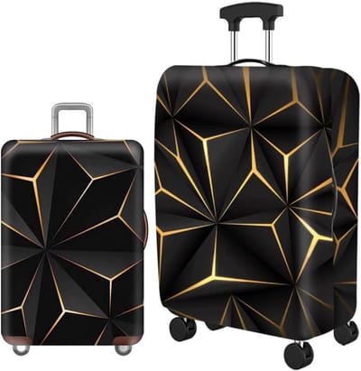 Duurzame en Wasbare Beschermhoes voor Reiskoffers van 18 tot 28 Inch, Waterdicht en Stofdicht, Ideaal voor Reizen, Zwart, Maat L (26-28 Zoll)
