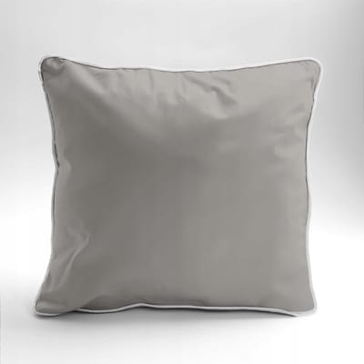 Mako Satin Kussensloop 40x40cm Beige met Bies - Zacht & Duurzaam