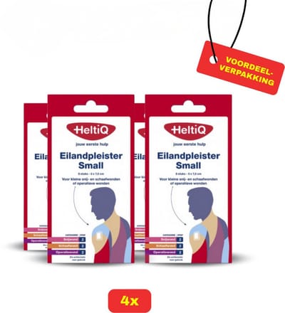 Heltiq - Eilandpleister Small - 5 x 7,5 cm - 4x8 stuks voordeelverpakking!