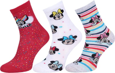Minnie Mouse DISNEY - 3x Kleurrijke sokken voor meisjes