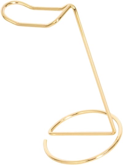 Koptelefoon Standaard - Headset Houder - Bureau Organisatie - Stijlvolle Houten Basis - 23 x 11 cm - Goud