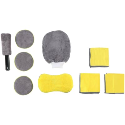 Dunlop Microvezel schoonmaakset - auto exterieur & interieur - 9-delig - krasvrij reinigen