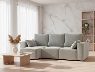 Luxe Uitschuifbare Slaapbank – Grijs – 246x145 cm – Industrohome