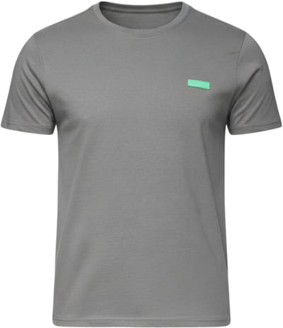 OMBRE T-shirt - Regular Fit - Katoen - Korte Mouw Grijs S