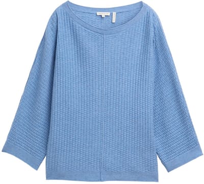 Tom Tailor - Losse gebreide trui - Maat S - flawless blue melange