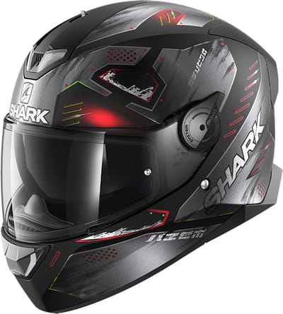 SHARK SKWAL 2 VENGER Motorhelm integraalhelm Mat Zwart Antraciet Rood - Maat XS
