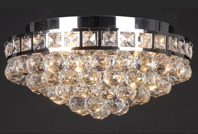 Lumilamp Plafondlamp Kristal Ø 40x20 cm Zilverkleurig IJzer