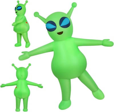 Luchtig Alien Kostuum voor Volwassenen - Grappige Outfit voor Mannen en Vrouwen voor Halloween en Ruimte Thema Feestjes