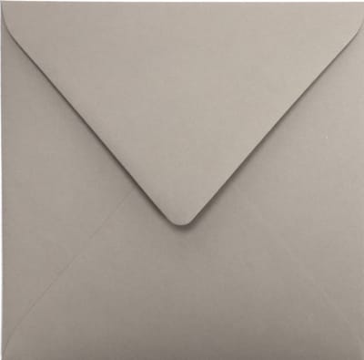 Ecologische grijze enveloppen 12 - 153 x 153 mm - 25 stuks - NK natgelijmde - 120 gram - Materica - Netuno