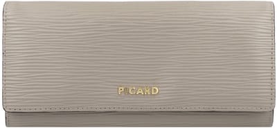 PICARD Leren portemonnee Calais 1 Flap Wallet Cement Taupe