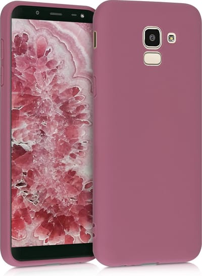 kwmobile telefoonhoesje geschikt voor Samsung Galaxy J6 - Hoesje voor smartphone - Back cover in donkerroze