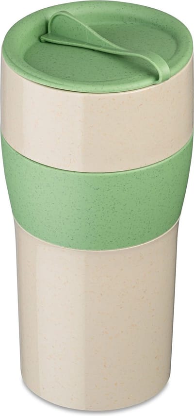 Herbruikbare Koffiebeker, 0.7 L, Natuur Blad Groen, Organic Bio-Circular - Koziol | Aroma To Go XL