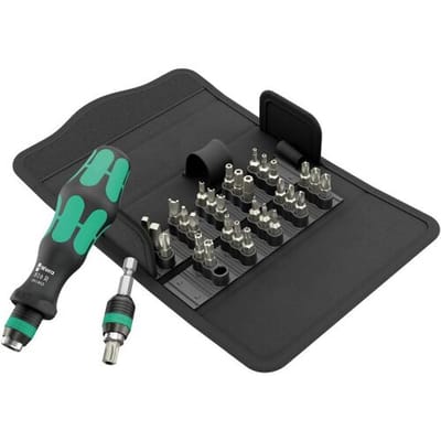 Wera Kraftform Kompakt 71 Security 05057114001 Bitset 32-delig Torx BO, Binnen-vierkant (Robertson), Inbus, Torque, Tri-Wing, Spanner Snelle
