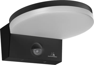 Maclean - Wandlamp LED buitenlamp met PIR bewegingsmelder, zwart, 15W, IP65, 1560lm, neutraal wit (4000K) MCE344 B