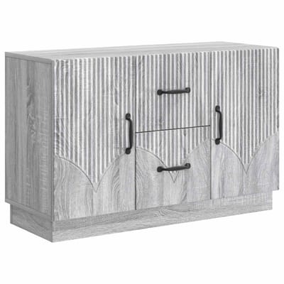 vidaXL - Dressoir - met - lade - Grijs - sonoma - 89 - x - 34,5 - x - 57 - cm - Bewerkt - hout