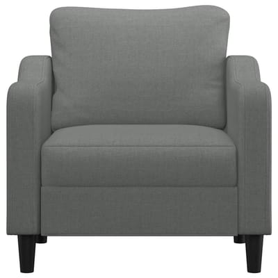 vidaXL Fauteuil 60 cm stof donkergrijs