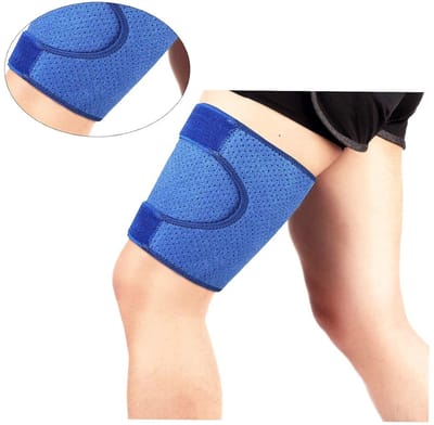 Dijbeensteun voor Herstel en Bescherming, Compressiesleeve voor Hamstringblessures, Voorkom Verstappingen en Spierspanning tijdens Training en Revalidatie