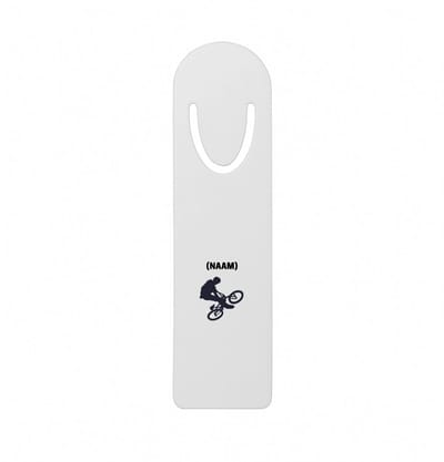 Hacebo® - BMX met eigen naam metalen boekenlegger - Sport - Fietser - Fiets Bladwijzer boekenleggers - 12.7 cm x 3.2cm