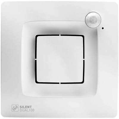 S&P SILENT DUAL 100 badkamer/toilet ventilator - vochtsensor - bewegingssensor - Ø105mm