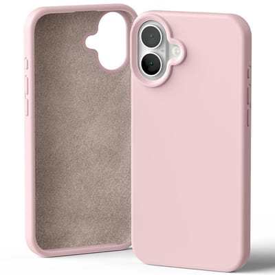 Mercury Silicone Serie - Hoesje voor iPhone 16 Plus - Roze/Zand - Luxe Design - Zachte Grip - Duurzaam