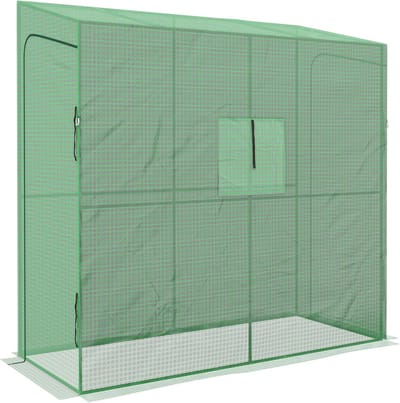 Tuinkas Broeikas - Balkonkas Kweekkas - Planten Beschermen - Versterkt PE Zeil - 200x80x200 cm - Groen