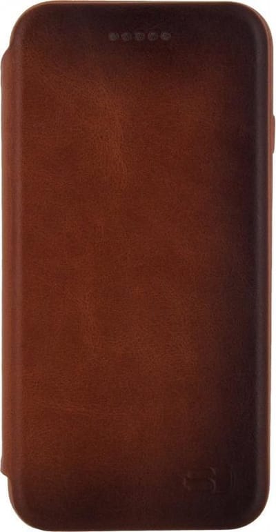 Senza Desire Skinny Leather Booklet Apple iPhone X Burned Cognac
